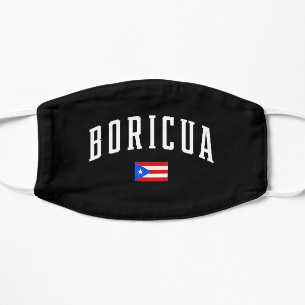 Boricua Puerto Rico Bandera de Puerto Rico Mascarilla plana