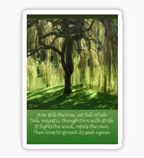 How Still the Tree Photograph and Prose Sticker