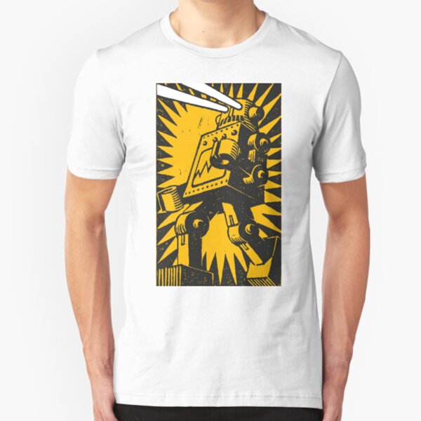 Black Robot Slim Fit T-Shirt