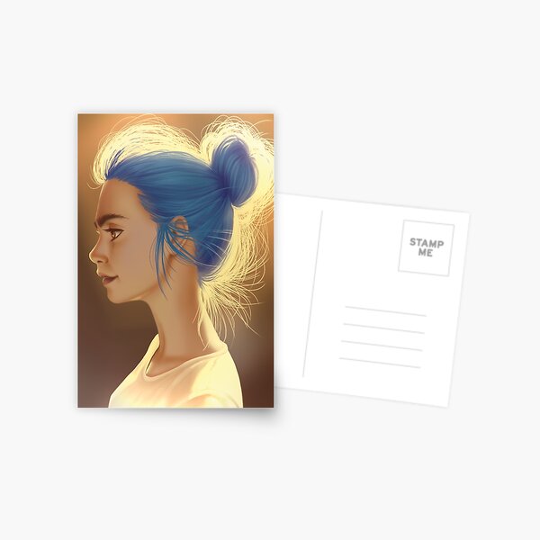 Blue Hair Stationery Redbubble - true blue hair roblox blue hair frozen hair hair