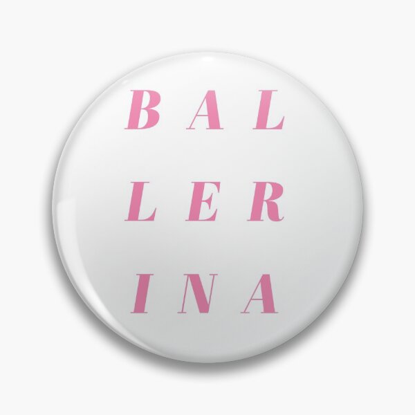 Item preview, Ballerina | Pretty Typographic Art in Pink designed and sold by JuneJournal.