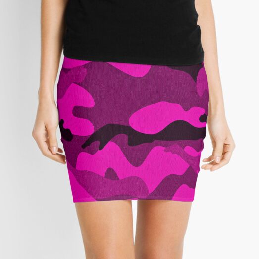 Hot pink shop camo skirt