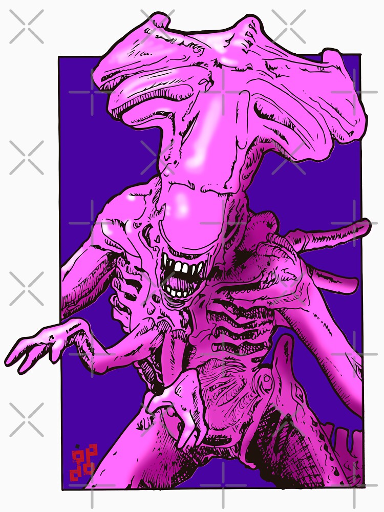 Thumbnail 7 of 7, Classic T-Shirt, Pink Alien Queen designed and sold by achoprop.