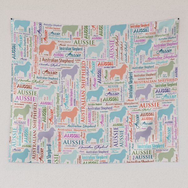 Item preview, Australian Shepherd Aussie Word Art designed and sold by k9printart.