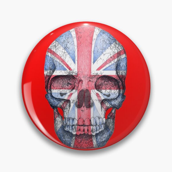 Item preview, Union Jack, British Flag, Skull designed and sold by Flower Magic .