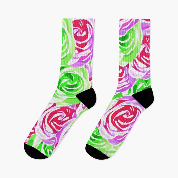 Item preview, closeup rose pattern texture abstract background in pink red green designed and sold by Mrvell.