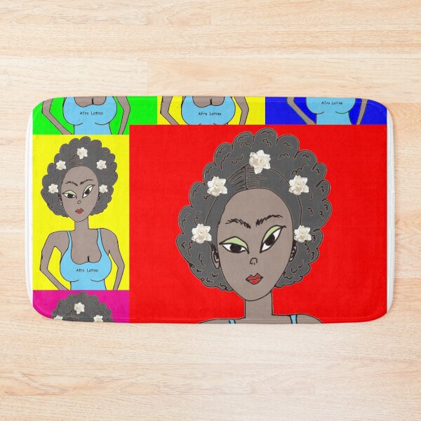 Item preview, Afro Latinas Flowers and Squares designed and sold by Corinne Basabe.