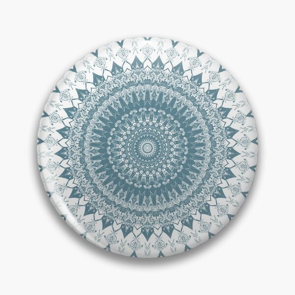 Item preview, Boho Blue Mandala designed and sold by Kelly Dietrich Mandala & Fractal Art.