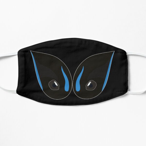 Steller's Jay Eyes - Black Mask Flat Mask