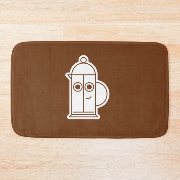 Item preview, French Press Face on Brown Character Icon Cartoon designed and sold by npdstudio.