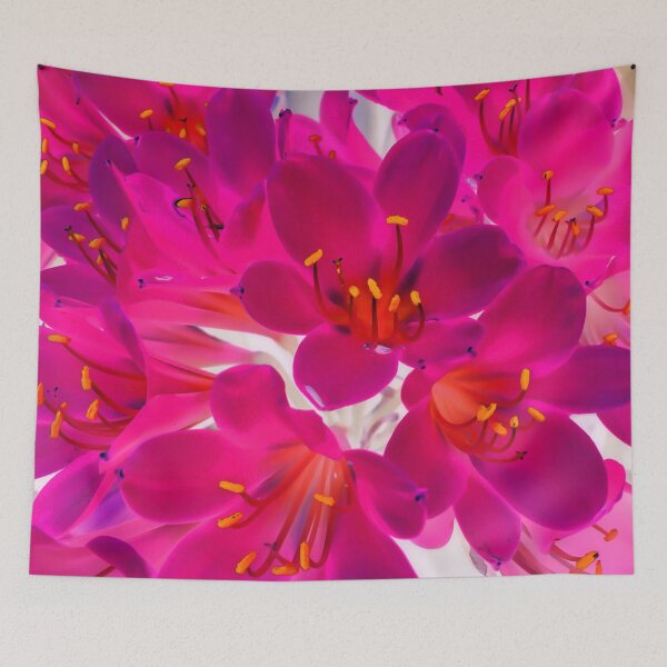 Item preview, closeup pink flower texture abstract background with orange pollen designed and sold by Mrvell.