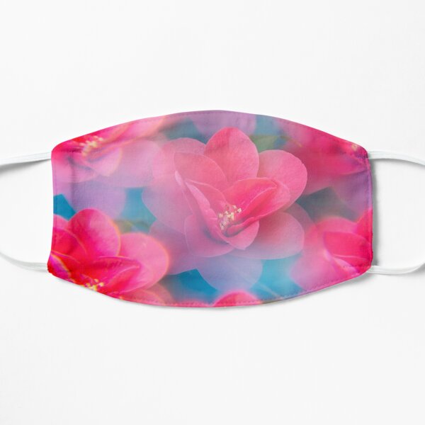 Pink camellia flowers Mask