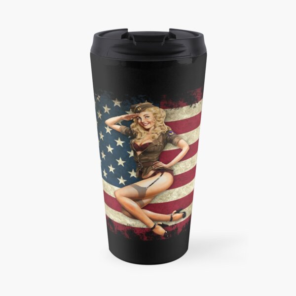 American Pin Up Girl Travel Mug