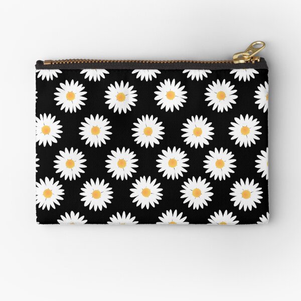 Vista previa del artículo con la obra «Daisy black pattern», diseñado y vendido por Pendientera.