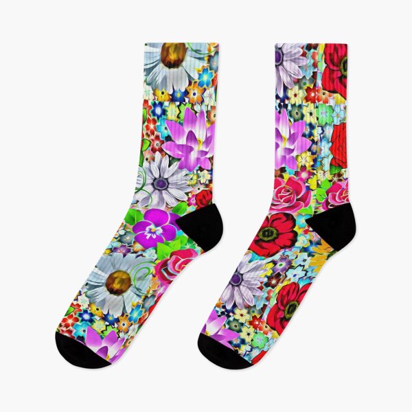 Item preview, Colorful flower collage - multi-colored designed and sold by Carrie_Anne_Designs.