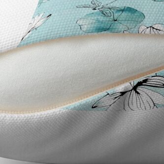Alternate view of Waterlily dragonfly in green Throw Pillow