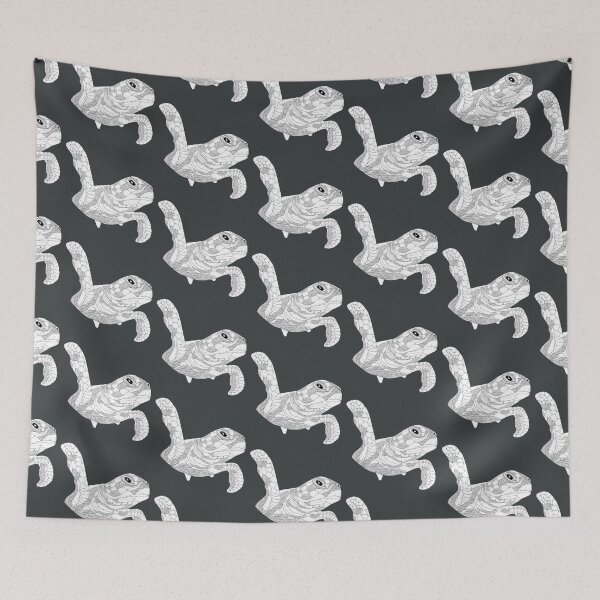 Item preview, Black White Sea Turtle designed and sold by Flower Magic .