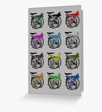 Brompton Bicycle Folded Greeting Card
