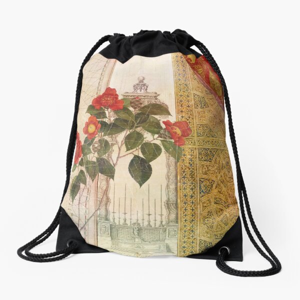 Wild Rose Drawstring Bag