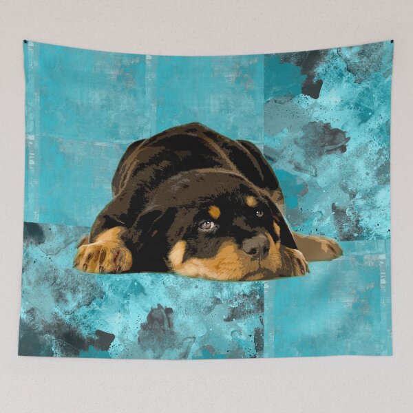 Item preview, Rottweiler  - Metzgerhund Puppy designed and sold by k9printart.