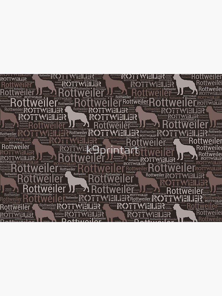 Thumbnail 6 of 6, Bath Mat, Rottweiler  - Metzgerhund Pattern designed and sold by k9printart.