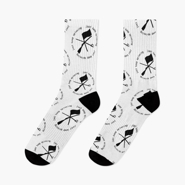 Item preview, Just Keep Spinning- color guard (black) designed and sold by aaronburr1sir.