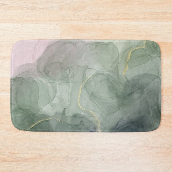 Item preview, Abstract ink in pink and green with metallic accents designed and sold by Quick Brown Fox Canada.