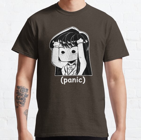 Funny Manga Panic Chibi Komi San Meme Classic T-Shirt