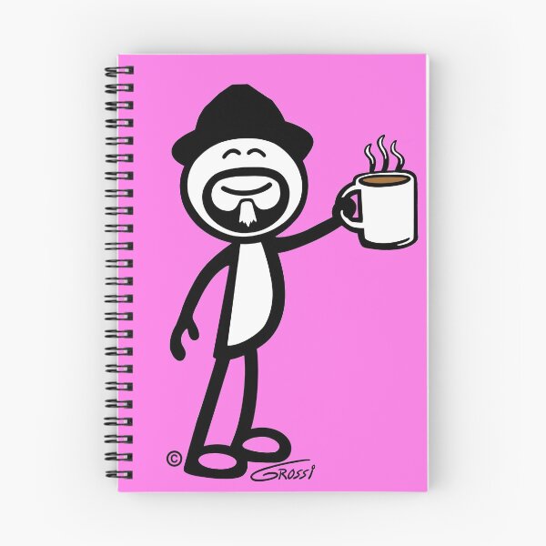 Item preview, GG Coffee Guy Stick Figure Pink Background designed and sold by GDGCreations.