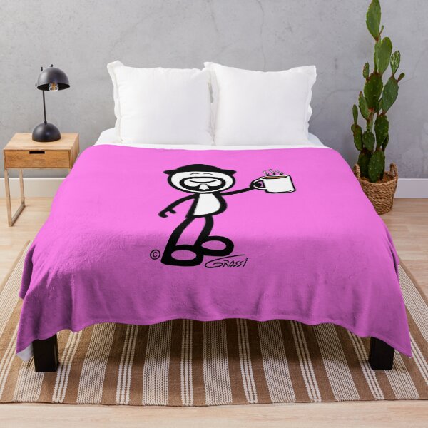 Item preview, GG Coffee Guy Stick Figure Pink Background designed and sold by GDGCreations.