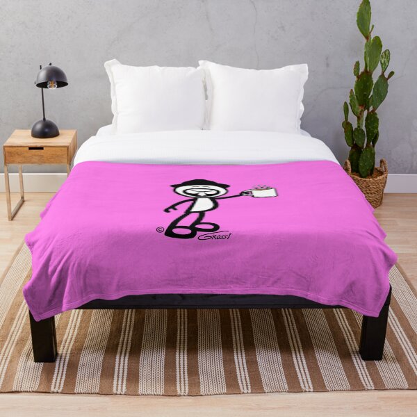 Item preview, GG Coffee Guy Stick Figure Pink Background designed and sold by GDGCreations.