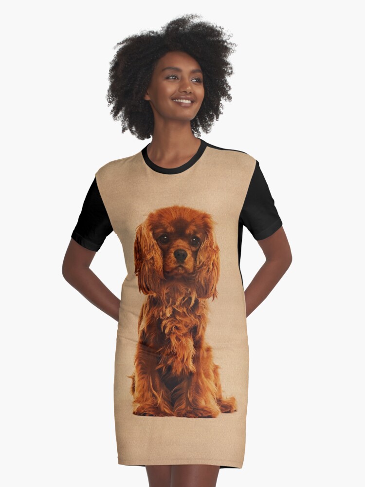 Cavalier King Spaniel" Graphic T-Shirt Dress for by | Redbubble