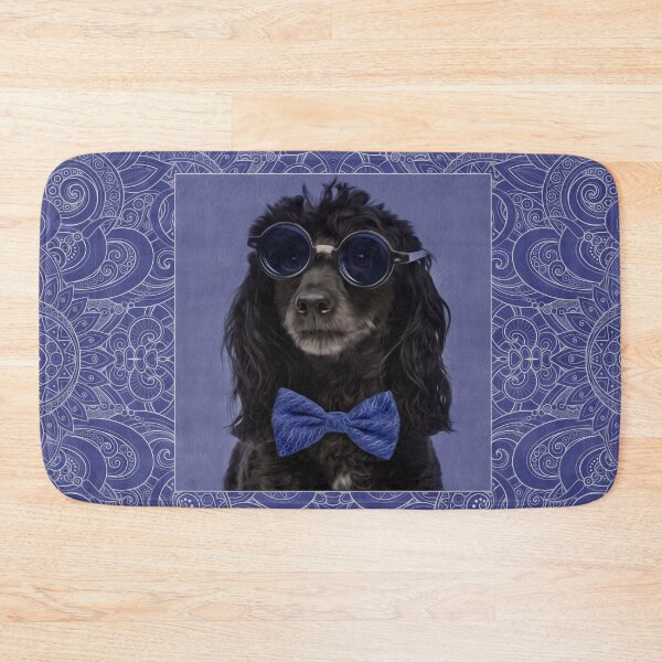 Item preview, Poodle Dog with glasses and bowtie designed and sold by k9printart.