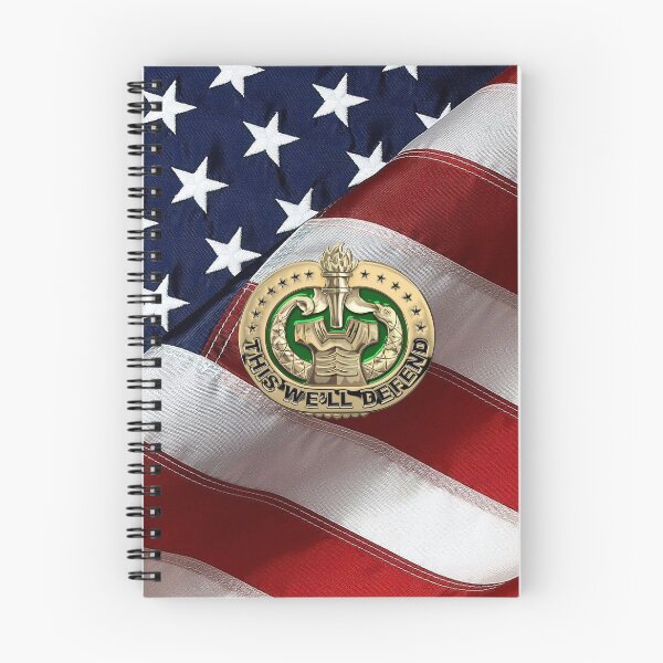 Item preview, U.S. Army Drill Sergeant Identification Badge over American Flag designed and sold by Serge Averbukh Art Studio.