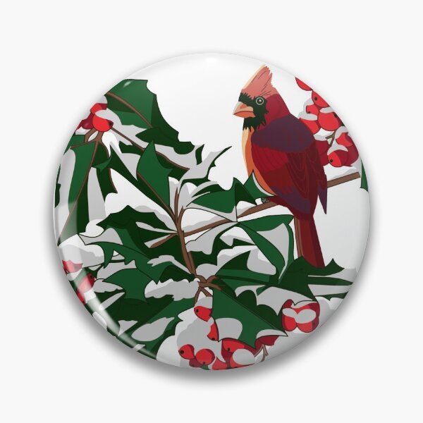 Item preview, Red Cardinal on a Snowy Cherry Branch designed and sold by GL Digital Artwork .