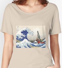 Camiseta ancha para mujer Legend of Zelda Great Wave Windwaker