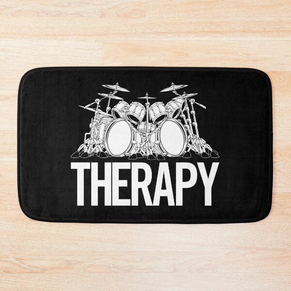Item preview, Drummers Therapy Drum Set Cartoon Illustration designed and sold by hobrath.