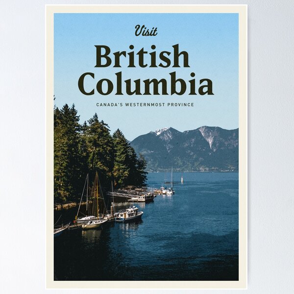 British Columbia Vintage Travel Poster – Vintagraph Art