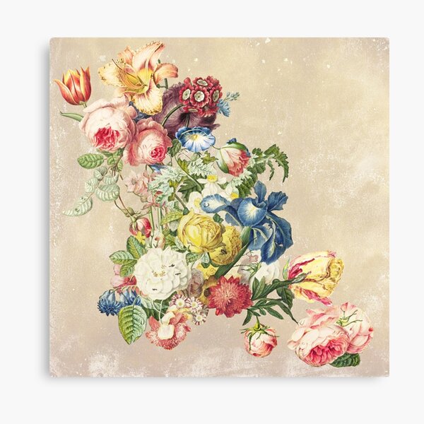 Floral tribute to Louis Mcneice (Light) Canvas Print