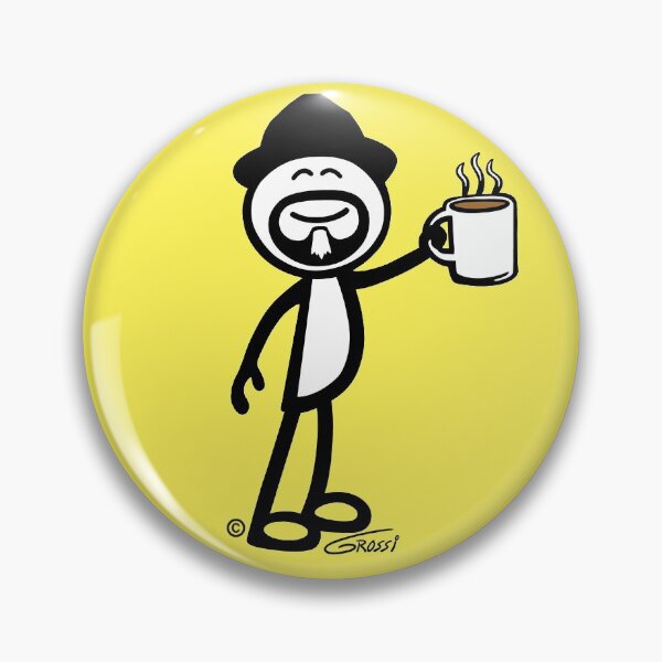 Item preview, GG Coffee Guy Stick Figure Yellow Background designed and sold by GDGCreations.