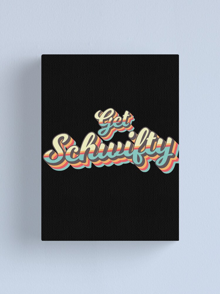 Alternate view of Get Schwifty from Rick and Morty ™ Retro 70s Letters Canvas Print