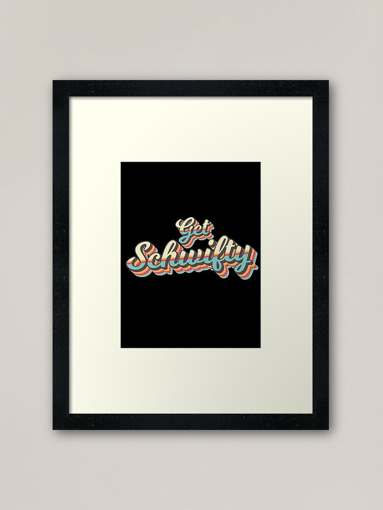 Alternate view of Get Schwifty from Rick and Morty ™ Retro 70s Letters Framed Art Print