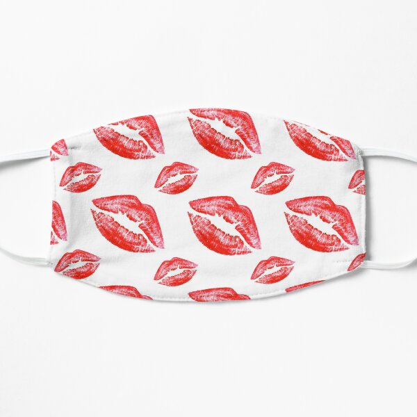 Large Lips, small lips, red kissing lips face mask Mask