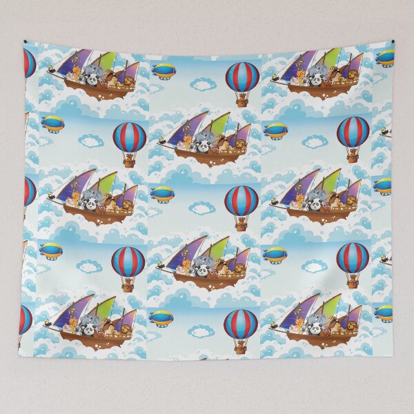 Item preview, Airship in the clouds with animals designed and sold by Seb-Sk93.