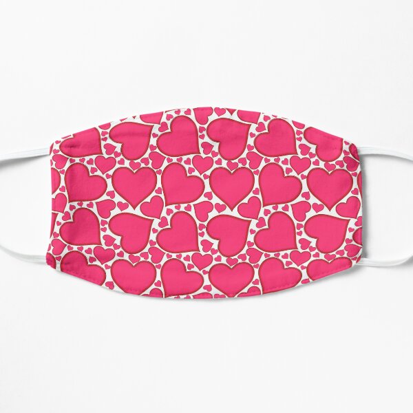Pink Heart Pattern Mask