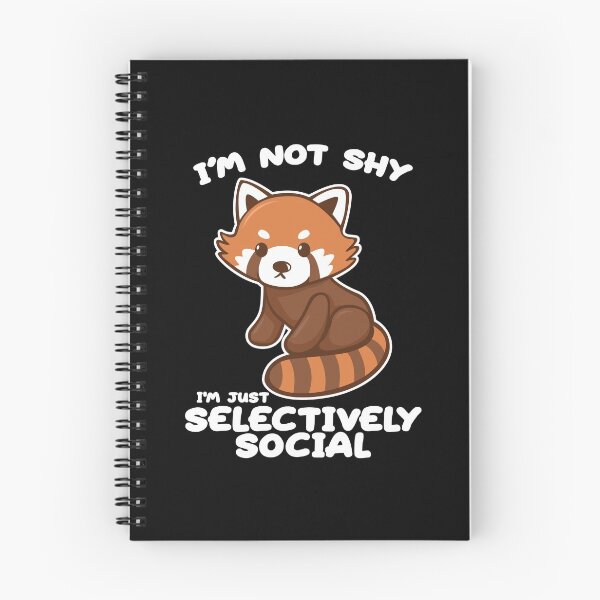 Item preview, Red Panda I'm not shy, just selective social designed and sold by katastrophal.