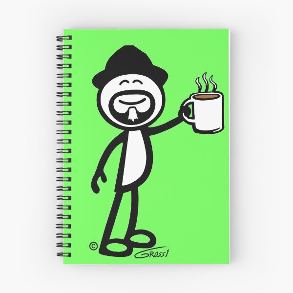 Item preview, GG Coffee Guy Stick Figure Light Green Background designed and sold by GDGCreations.
