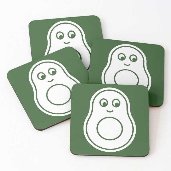 Item preview, Avocado Face on Green Character Icon Cartoon designed and sold by npdstudio.