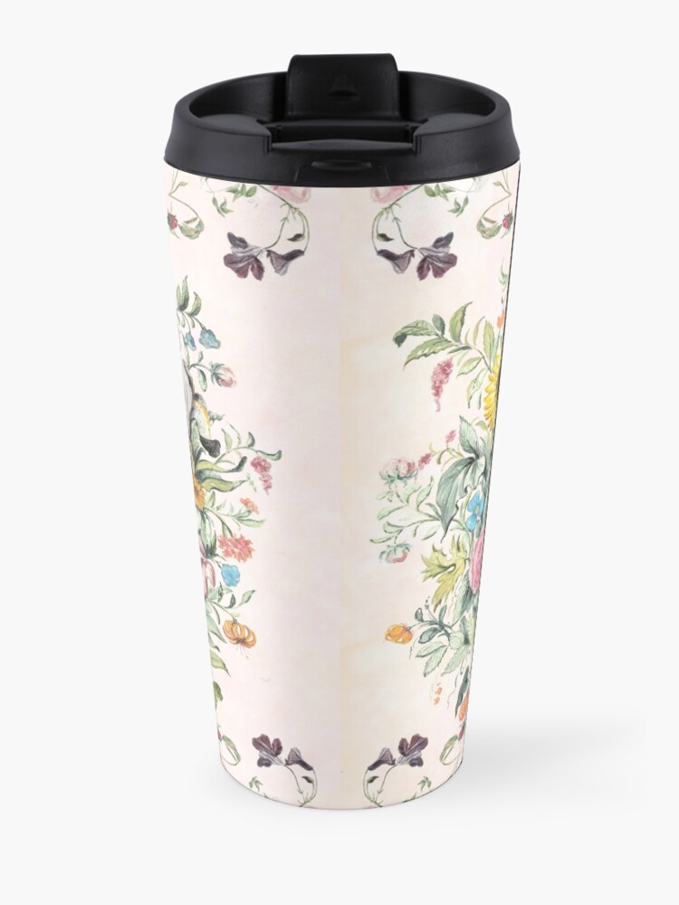 Alternate view of Circle of life-floral painting Travel Coffee Mug