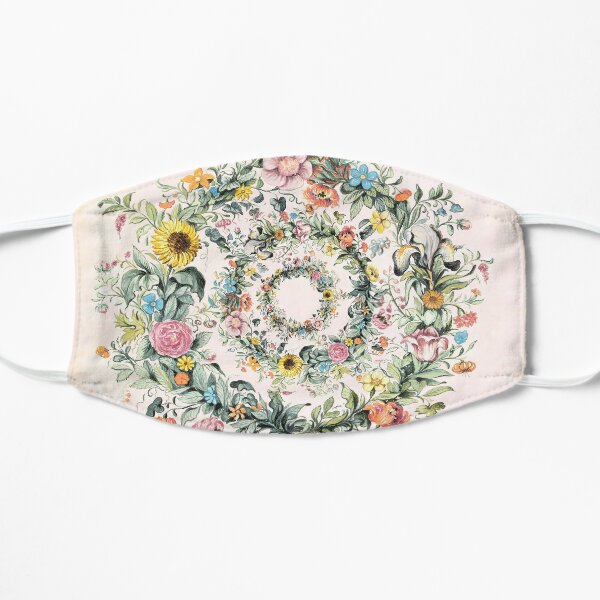 Circle of life-floral painting Mask